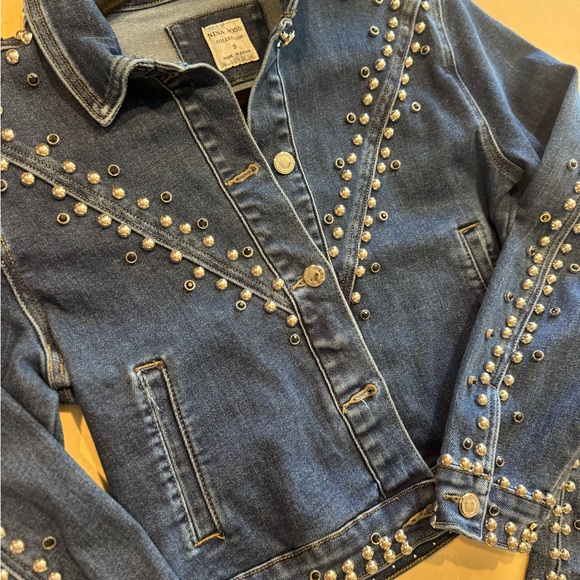 Rina Rossi Studded Denim Flare Jeans - Picture 5 of 6